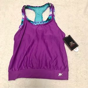 ZeroXposur Kid Purple Swimsuit Top size 7 (54-60lbs)